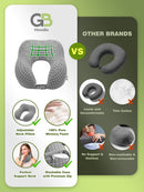 Travel Neck Pillow Washable 100% Pure Memory Foam