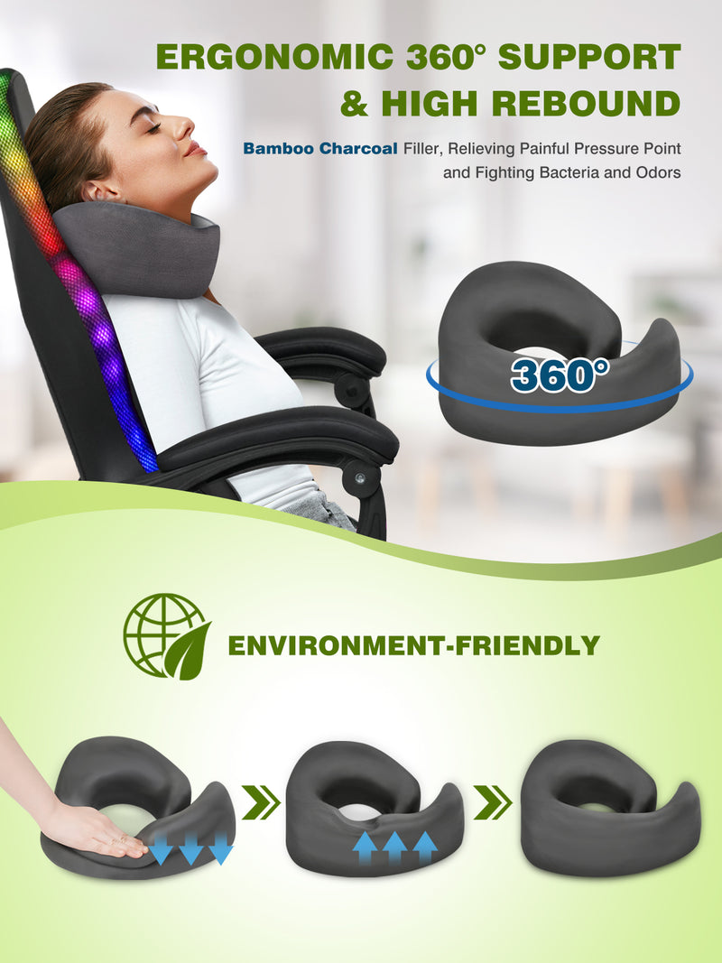 Ergonomic Travel Pillow Memory Foam Neck Pillow