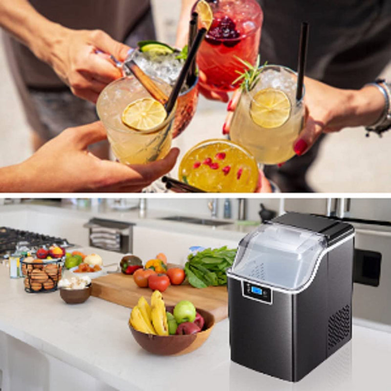 Advwin Nugget Ice Maker with Self-Cleaning