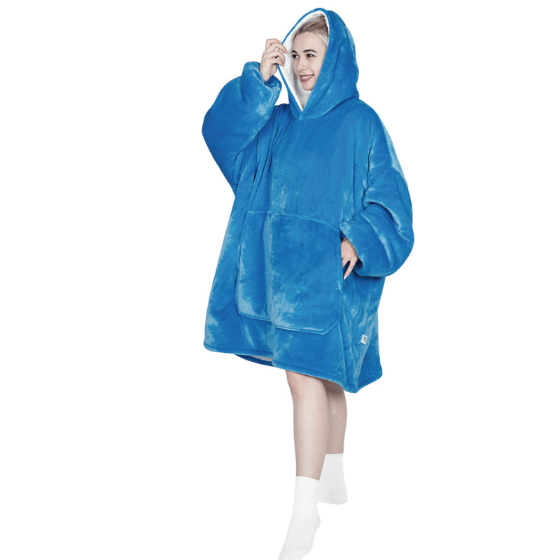 Advwin Oversized Sherpa Wearable Blanket Hoodie Adult