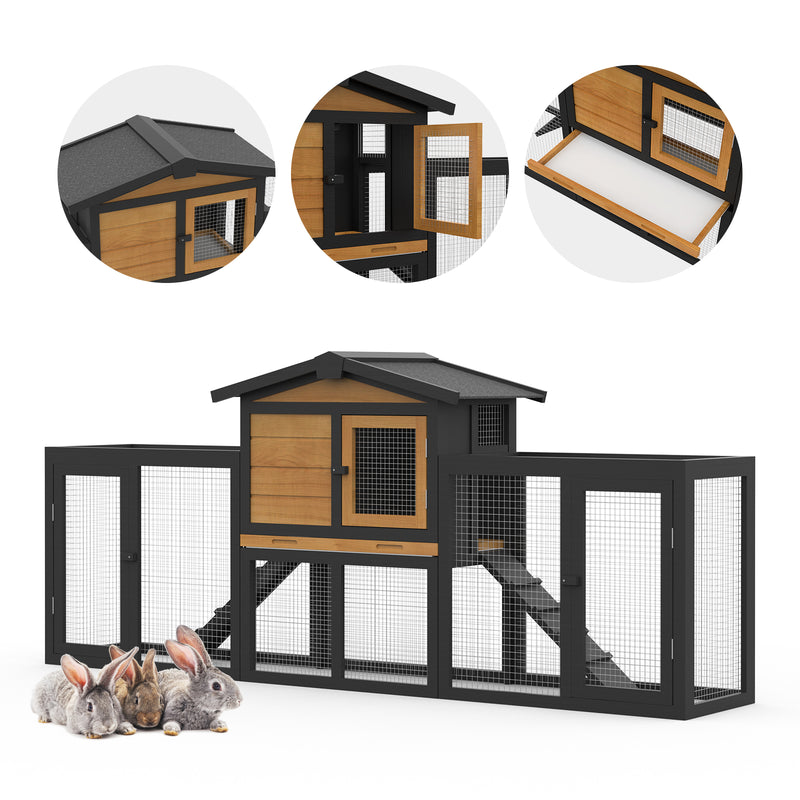 Advwin Rabbit Hutch Wooden Chicken Coop - Main Image