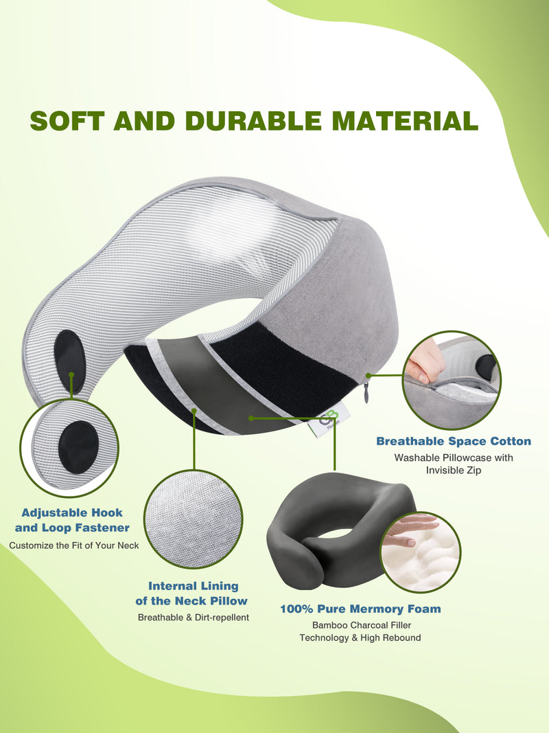 Ergonomic Travel Pillow Memory Foam Neck Pillow