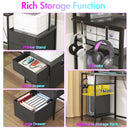 Advwin Gaming Desk with LED Lights & Power Outlets 165cm