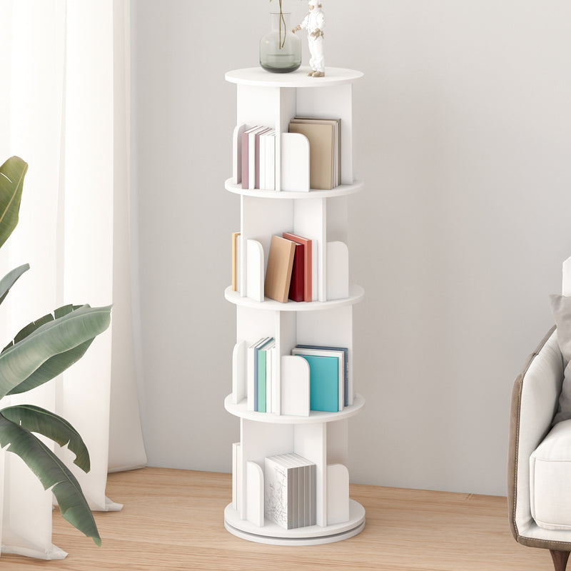Advwin 4-Tier Rotating 360° Bookshelf Organizer