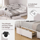 Advwin Single Corner Bed Frame with Foldable Desk