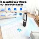 Advwin Bladeless Tower Fan Portable Electric Fan Black