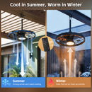 Advwin 20" Outdoor Waterproof Ceiling Fan with Light