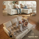 Advwin 194cm L-Shape Sleeper Sofa Bed w/ Storage