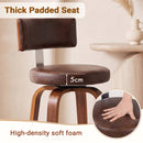 Advwin Set of 2 Bar Stools with Backrest 360° Swivel