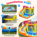 Advwin 10 in 1 Kids Inflatable Bounce House w/ Water Slide