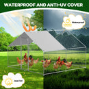 Advwin Large Metal Chicken Coop w/ Waterproof Cover