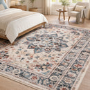 Advwin Large Vintage Thick Floor Rug Red & Blue