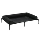 Advwin Elevated Dog Bed with Bolster Black