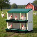 Advwin 6 Hole Chicken Hen Coop Egg Nesting Box