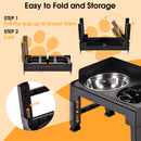 Advwin Adjustable Elevated Dog Bowls with Slow Feeder