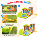 Advwin 10-in-1 Kids Inflatable Jumping Castle w/ Water Slide