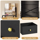 Advwin Vanity Desk with Mirror & 4 Drawers