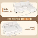 Advwin 194cm L-Shape Sleeper Sofa Bed w/ Storage