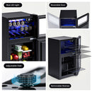 Advwin 80L 2-Door Mini Fridge with Freezer