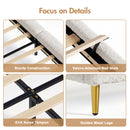 Advwin Cloud Bed Frame with LED Light Charging Ports