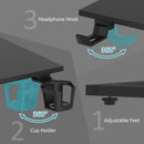 Advwin Gaming Desk Built-in LED Lights & Power Outlets