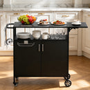 Advwin Mobile Kitchen Island with Foldable Side Table