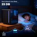 Advwin 4L Mini Fridge with LED Light Black