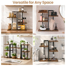 Advwin 4-Tier Wood Desktop Bookshelf w/ Adjustable Shelf