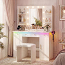 Advwin Dressing Table with Mirror and Lights RGB