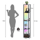 Advwin 5-Tier LED Corner Shelf with Display Storage