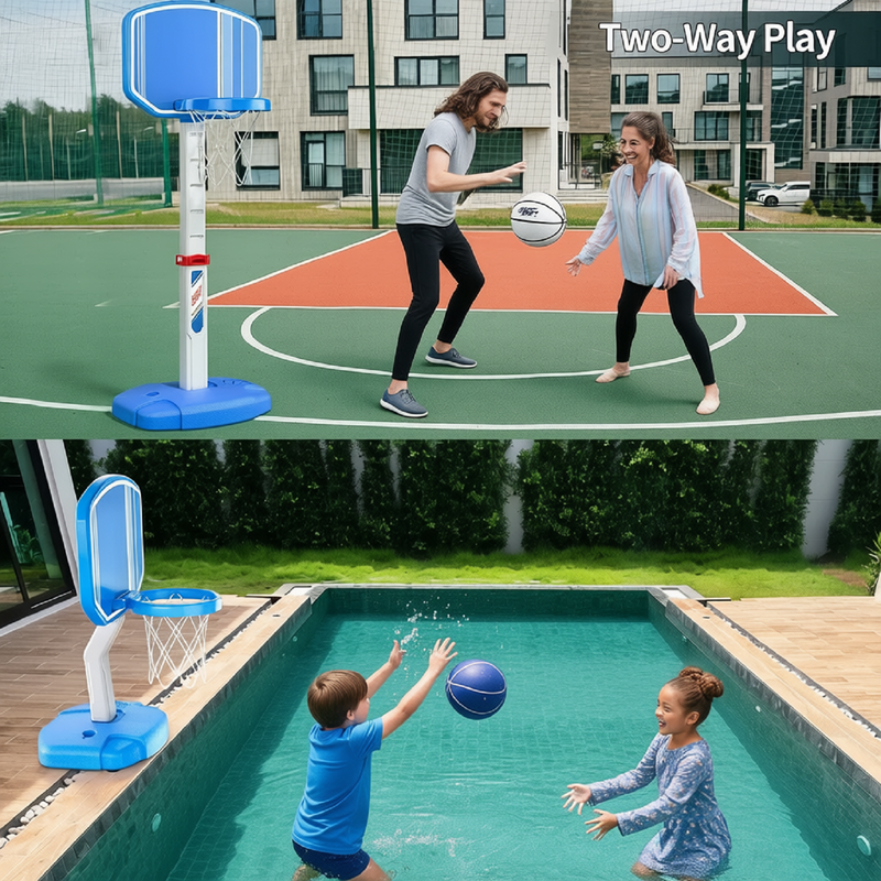 Advwin Kids Poolside Basketball Hoop Adjustable Height