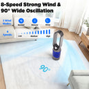 Advwin Portable Bladeless Tower Fan Black and Blue