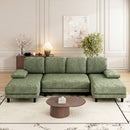 Advwin Sectiona Sofa 4-Seat Chenille Fabric 280cm