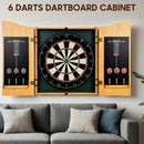 Advwin 18" Dartboard Cabinet Set with 6 Darts