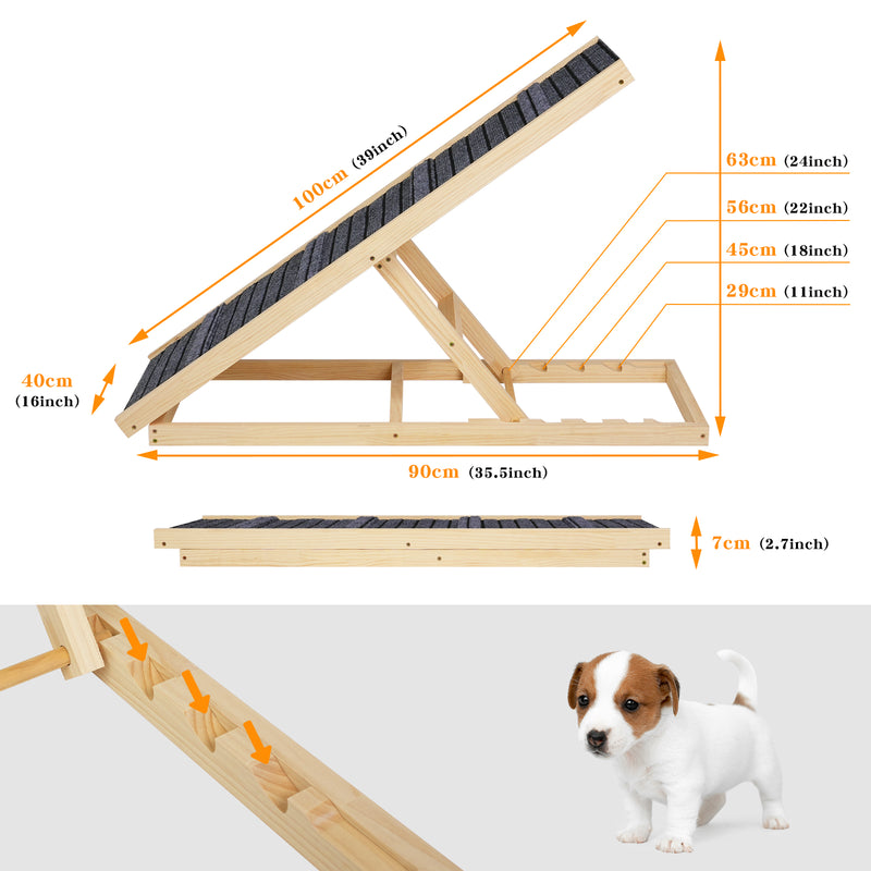 Advwin Pet Ramp Dog Stairs 4 Level 100cm