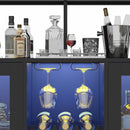 Advwin Sideboard Buffet Cabinet with LED Lights