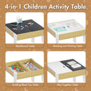 Advwin 3pcs Kids Table and Chairs Set with Storage