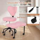 Advwin 360° Ergonomic Cross Legged Office Chair Pink