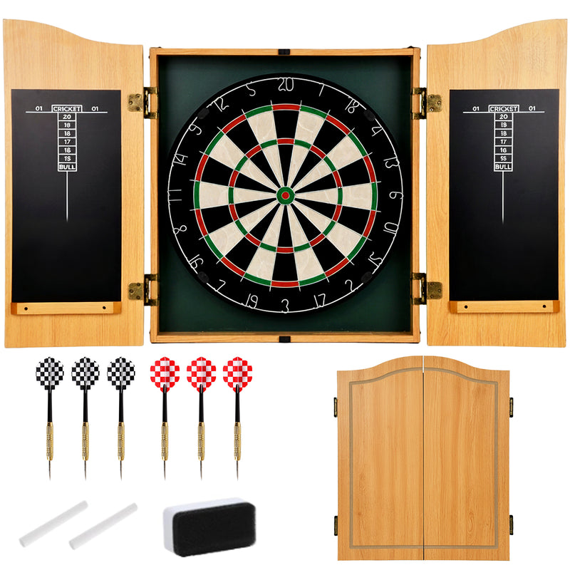Advwin 18" Dartboard Cabinet Set with 6 Darts