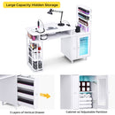 Advwin Manicure Table Dust with Dust Collector LED Light