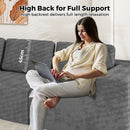 Advwin Armless Sofa Chair Chenille Fabric Modular Sofa