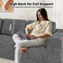 Advwin 190cm Modular Loveseat Sofa Chenille Fabric