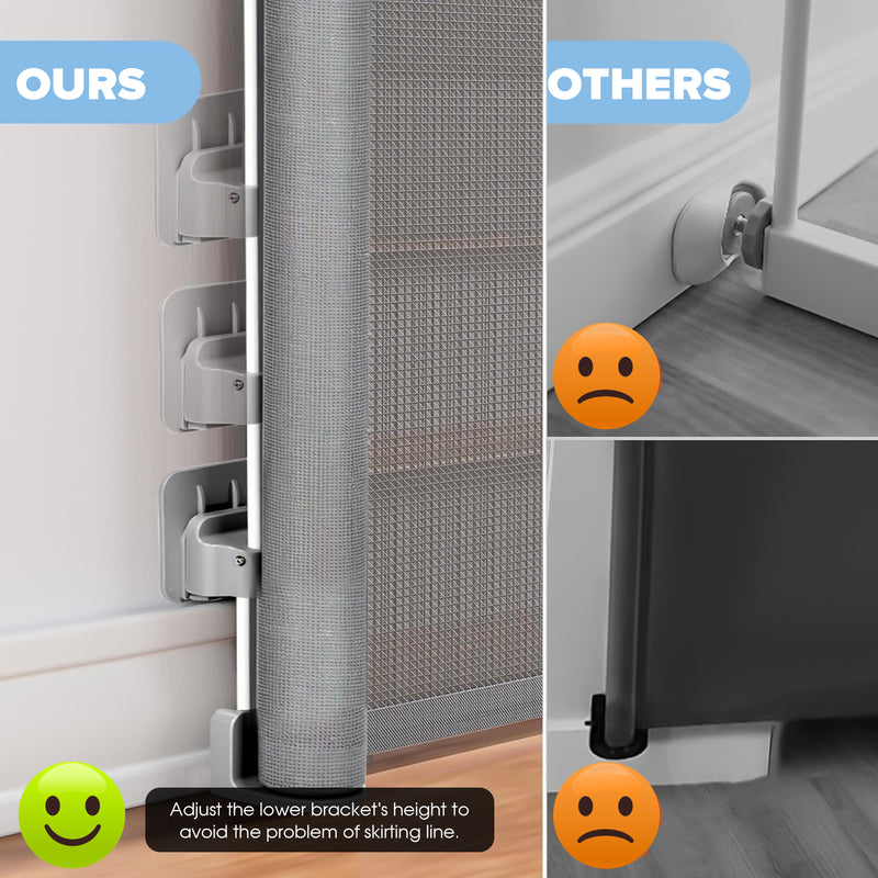 Advwin Retractable Dog Gates for Doorways 118'' Wide