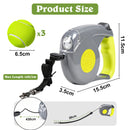 Advwin 5m Retractable Dog Lead w/ 360° Tangle-Free Design