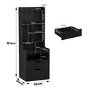 Advwin Set of 2 Tall LED Nightstands w/ Charging Station