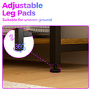 Advwin U Shaped Gaming Desk with LED Lights 164cm