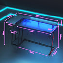 Advwin L Shaped Gaming Desk with LED Lights 140cm (Pre-Order)