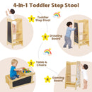Advwin 4-in-1 Toddler Kitchen Step Stool Height Adjustable