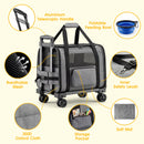 Advwin Aluminum Pet Carrier with Detachable Wheels
