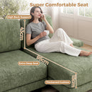 Advwin Sectiona Sofa 4-Seat Chenille Fabric 280cm